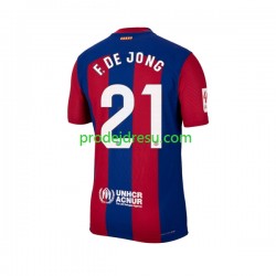 FC Barcelona Dresy Fotbal Frenkie de Jong 21 Muž Domácí 2023-2024 Krátký rukáv