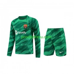 FC Barcelona Dresy Fotbal Brankářské Dětský Domácí 2023-2024 Dlouhý rukáv