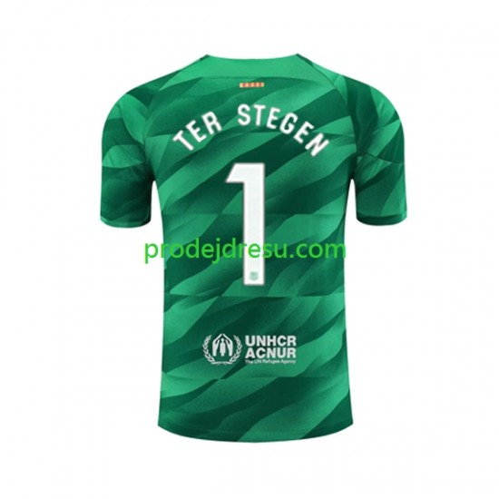 FC Barcelona Dresy Fotbal Ter Stegen 1 Brankářské Muž Domácí 2023-2024 Krátký rukáv