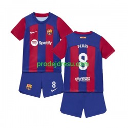 FC Barcelona Dresy Fotbal Pedri 8 Dětský Domácí 2023-2024 Krátký rukáv
