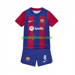FC Barcelona Dresy Fotbal Pedri 8 Dětský Domácí 2023-2024 Krátký rukáv