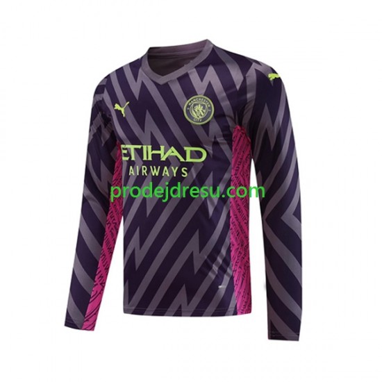 Manchester City Dresy Fotbal Brankářské Muž Venkovní 2023-2024 Dlouhý rukáv