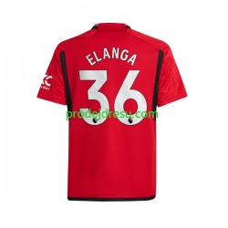 Manchester United Dresy Fotbal Anthony Elanga 36 Muž Domácí 2023-2024 Krátký rukáv