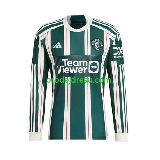 Manchester United Dresy Fotbal Muž Venkovní 2023-2024 Dlouhý rukáv