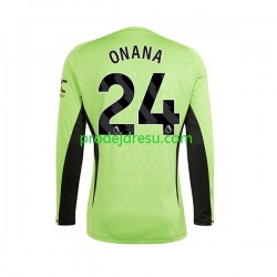 Manchester United Dresy Fotbal Andre Onana 24 Brankářské Muž Domácí 2023-2024 Dlouhý rukáv