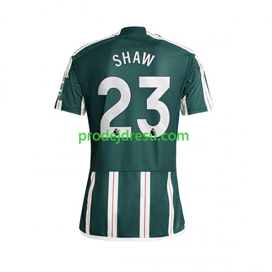 Manchester United Dresy Fotbal Luke Shaw 23 Muž Venkovní 2023-2024 Krátký rukáv