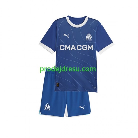 Olympique Marseille Dresy Fotbal Dětský Venkovní 2023-2024 Krátký rukáv