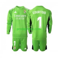 Real Madrid Dresy Fotbal Thibaut Courtois 1 Brankářské Dětský Domácí 2023-2024 Dlouhý rukáv