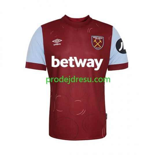 West Ham United Dresy Fotbal Muž Domácí 2023-2024 Krátký rukáv