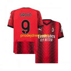 AC Milán Dresy Fotbal Olivier Giroud 9 Muž Domácí 2023-2024 Krátký rukáv