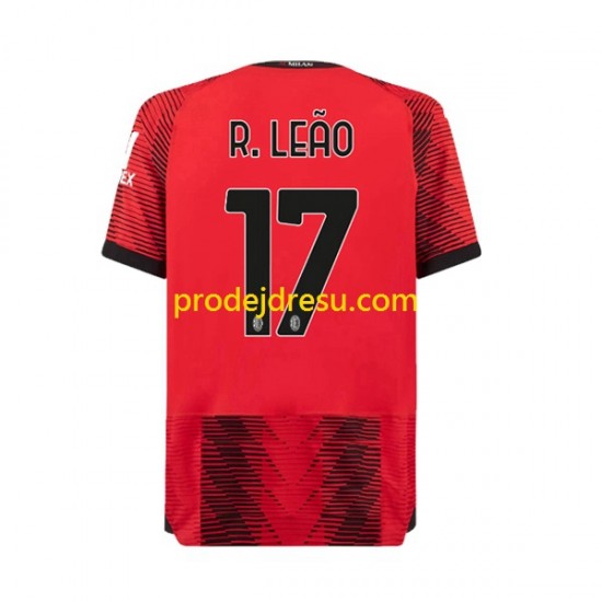 AC Milán Dresy Fotbal Rafael Leao 17 Muž Domácí 2023-2024 Krátký rukáv