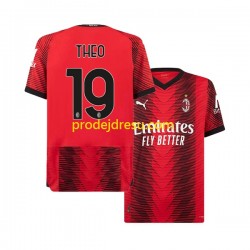 AC Milán Dresy Fotbal Theo Hernandez 19 Muž Domácí 2023-2024 Krátký rukáv