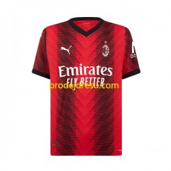 AC Milán Dresy Fotbal Theo Hernandez 19 Dětský Domácí 2023-2024 Krátký rukáv