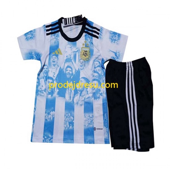 Argentina Dresy Fotbal All Stars Dětský Domácí 2023 Krátký rukáv