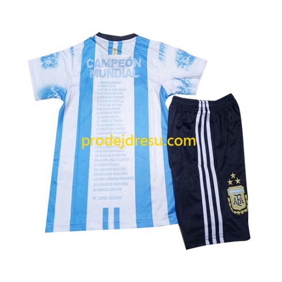 Argentina Dresy Fotbal All Stars Dětský Domácí 2023 Krátký rukáv