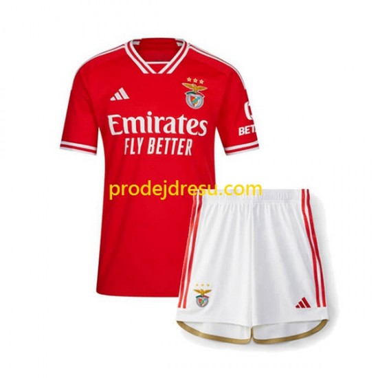 Benfica Dresy Fotbal Dětský Domácí 2023-2024 Krátký rukáv