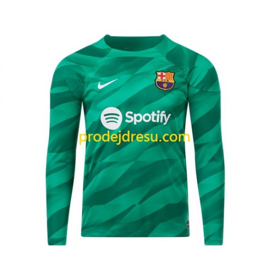 FC Barcelona Dresy Fotbal Brankářské Muž Domácí 2023-2024 Dlouhý rukáv