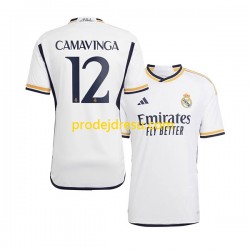 Real Madrid Dresy Fotbal Camavinga 12 Muž Domácí 2023-2024 Krátký rukáv