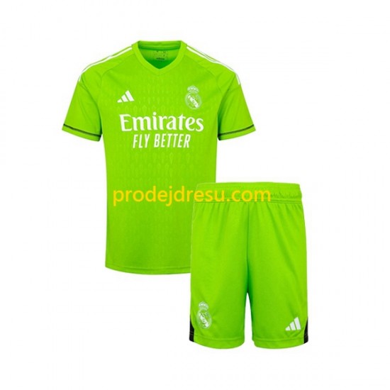 Real Madrid Dresy Fotbal Brankářské Dětský Domácí 2023-2024 Krátký rukáv
