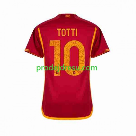 AS Řím Dresy Fotbal Totti 10 Muž Domácí 2023-2024 Krátký rukáv