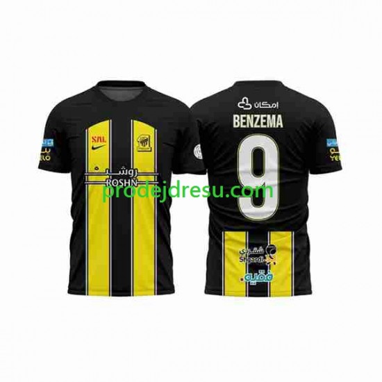 Dresy Fotbal Al-Ittihad BENZEMA 9 Muž Domácí 2023-2024 Krátký rukáv
