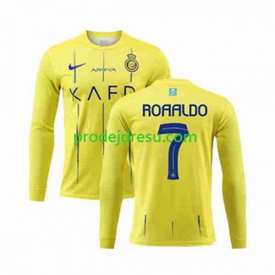 Dresy Fotbal Al-Nassr Ronaldo 7 Muž Domácí 2023-2024 Dlouhý rukáv
