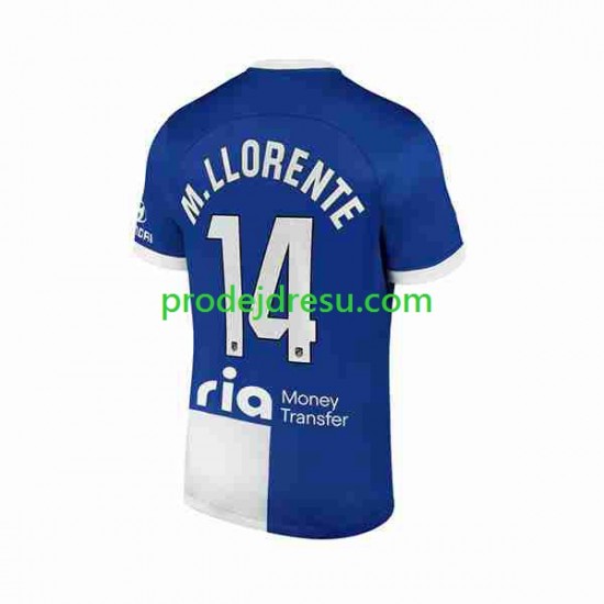 Atlético Madrid Dresy Fotbal 2 Marcos Llorente 14 Muž Venkovní 2023-2024 Krátký rukáv