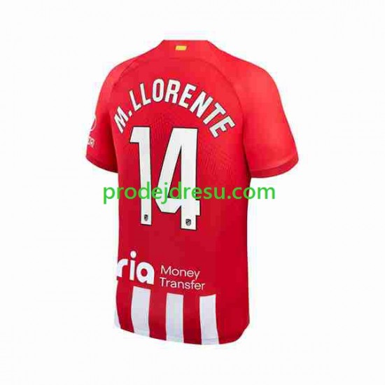 Atlético Madrid Dresy Fotbal 2 Marcos Llorente 14 Muž Domácí 2023-2024 Krátký rukáv