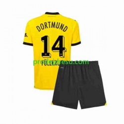 Borussia Dortmund Dresy Fotbal Niclas Fullkrug 14 Dětský Domácí 2023-2024 Krátký rukáv