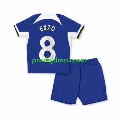 Chelsea Dresy Fotbal Enzo Fernandez 8 Dětský Domácí 2023-2024 Krátký rukáv
