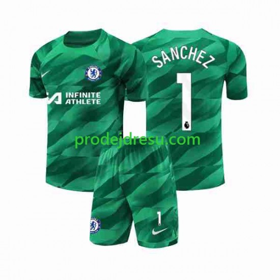 Chelsea Dresy Fotbal Robert Sanchez 1 Brankářské Dětský Alternativní 2023-2024 Krátký rukáv