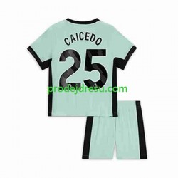 Chelsea Dresy Fotbal Moises Caicedo 25 Dětský Alternativní 2023-2024 Krátký rukáv