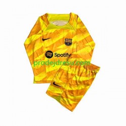 FC Barcelona Dresy Fotbal Brankářské Dětský Čtvrtý 2023-2024 Dlouhý rukáv