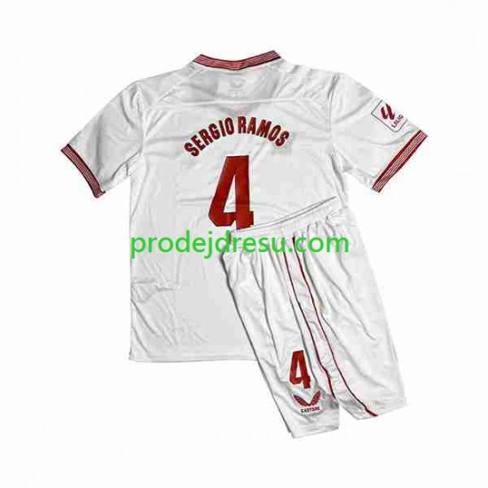 Sevilla FC Dresy Fotbal Sergio Ramos 4 Dětský Domácí 2023-2024 Krátký rukáv