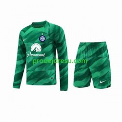 Inter Milán Dresy Fotbal Brankářské Dětský Venkovní 2023-2024 Dlouhý rukáv