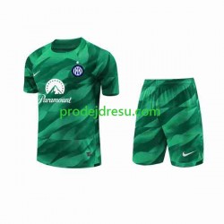 Inter Milán Dresy Fotbal Brankářské Dětský Venkovní 2023-2024 Krátký rukáv