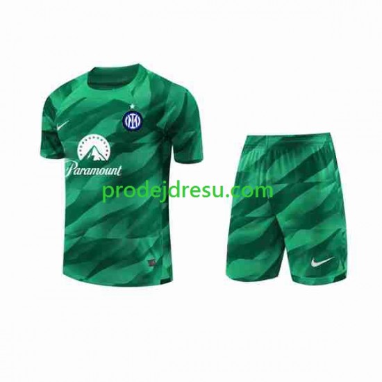 Inter Milán Dresy Fotbal Brankářské Dětský Venkovní 2023-2024 Krátký rukáv