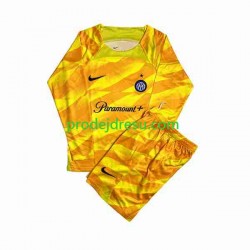 Inter Milán Dresy Fotbal Brankářské Dětský Domácí 2023-2024 Dlouhý rukáv