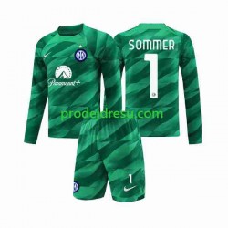 Inter Milán Dresy Fotbal Sommer 1 Brankářské Dětský Venkovní 2023-2024 Dlouhý rukáv