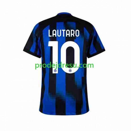 Inter Milán Dresy Fotbal Lautaro Martinez 10 Muž Domácí 2023-2024 Krátký rukáv
