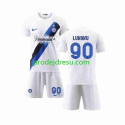 Inter Milán Dresy Fotbal Lukaku 90 Dětský Venkovní 2023-2024 Krátký rukáv