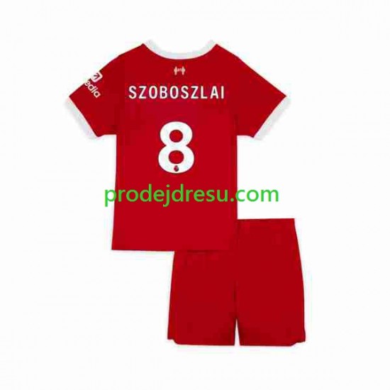 Liverpool Dresy Fotbal Dominik Szoboszlai 8 Dětský Domácí 2023 Krátký rukáv