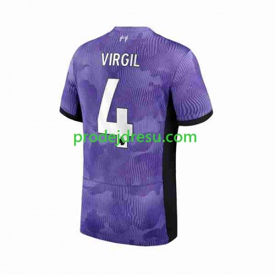 Liverpool Dresy Fotbal Virgil van Dijk 4 Muž Alternativní 2023-2024 Krátký rukáv