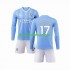 Manchester City Dresy Fotbal Kevin De Bruyne 17 Dětský Domácí 2023-2024 Dlouhý rukáv