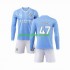 Manchester City Dresy Fotbal Phil Foden 47 Dětský Domácí 2023-2024 Dlouhý rukáv