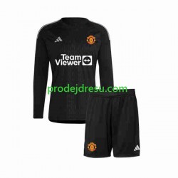 Manchester United Dresy Fotbal Brankářské Dětský Alternativní 2023-2024 Dlouhý rukáv