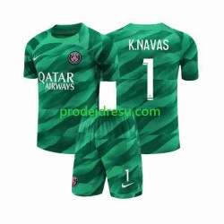 Paris Saint-Germain Dresy Fotbal K.NAVAS 1 Brankářské Dětský Domácí 2023-2024 Krátký rukáv