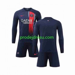 Paris Saint-Germain Dresy Fotbal Dětský Domácí 2023-2024 Dlouhý rukáv