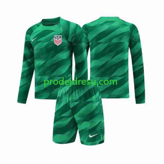 Spojené Státy Americké Dresy Fotbal Brankářské Dětský Domácí 2023-2024 Dlouhý rukáv