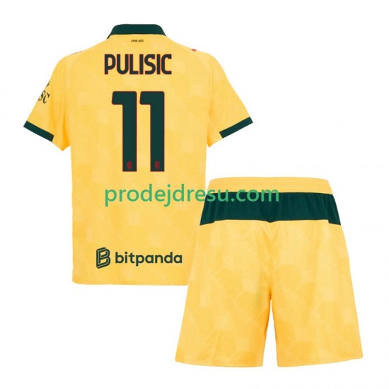 AC Milán Dresy Fotbal Christian Pulisic 11 Dětský Alternativní 2025-2026 Krátký rukáv